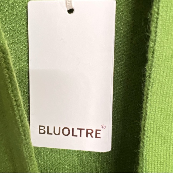 New Bluoltre Long Sleeve Open Front Cardigan Jacket in Green - Picture 4 of 7